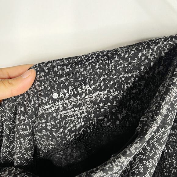 Athleta Small Black Gray Ultimate Stash Pocket Textured 7/8 Tight Static Print - Picture 7 of 12